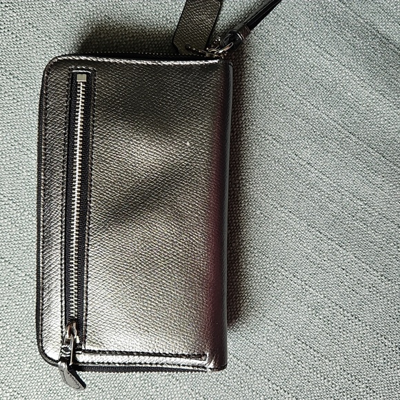 Coach Shimmering Silver Wristlet - Picture 3 of 4